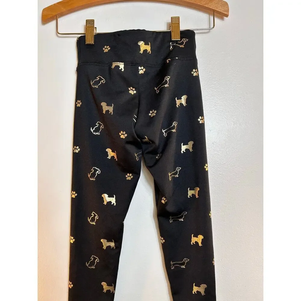 JUSTICE Girl’s Dog Print Athletic Leggings / Size: 6